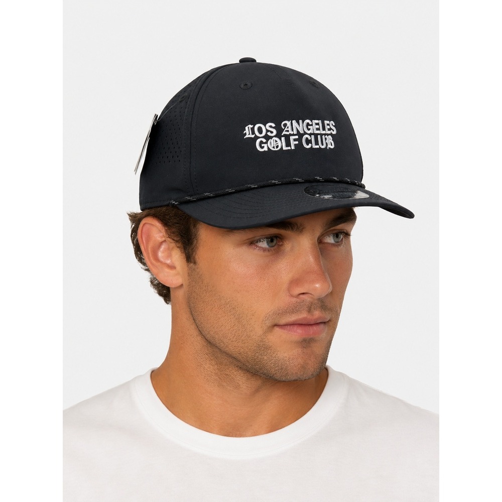 Imperial Los Angeles Golf Club Black Performance Rope Hat Cap OSFA NWT New